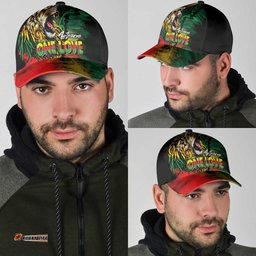 Aotearoa One Love Classic Cap Reggae Lion with Kakahu Huruhuru LT03