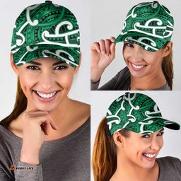 Aotearoa Maori Kowhaiwhai Classic Cap Kakariki Puhoro and Patiki LT9