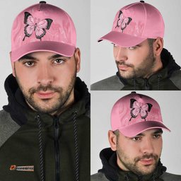 Australia Breast Cancer Awareness Classic Cap Pink Ribbon Butterfly Opal Pattern LT14