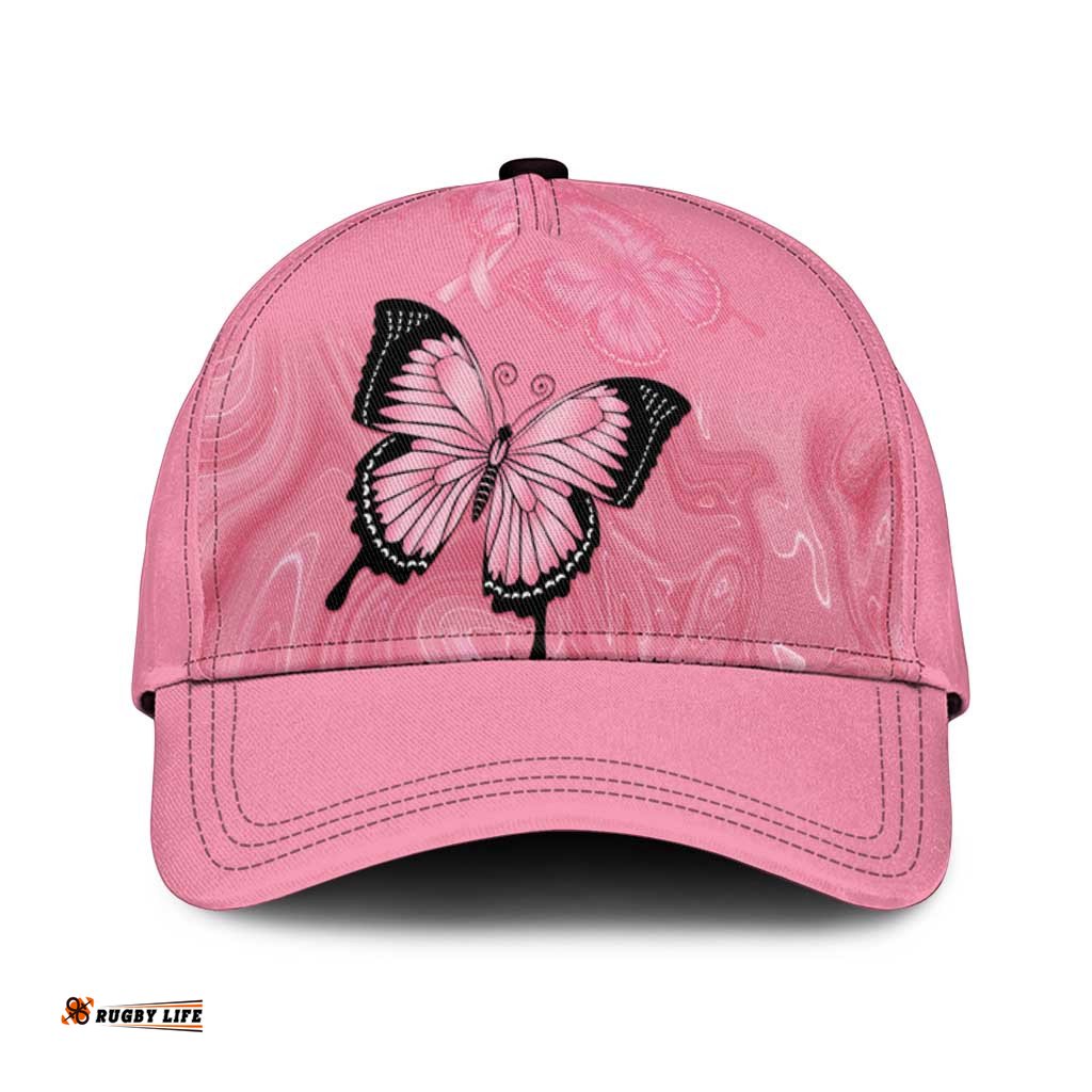 Australia Breast Cancer Awareness Classic Cap Pink Ribbon Butterfly Opal Pattern LT14