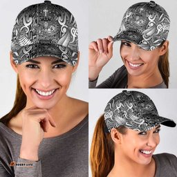 New Zealand Taiaha Maori Classic Cap Kiwikiwi Minimalist Silver Fern Tukutuku Motif LT9