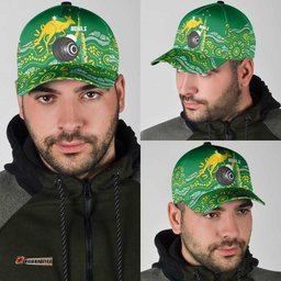 Bowls Australia Classic Cap Aussie Kangaroo Aboriginal Art LT14