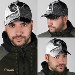 Aotearoa Lawn Bowls Classic Cap Maori and Silver Fern Half Style LT03