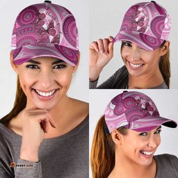 Australia Breast Cancer Classic Cap Indigenous Butterfly No One Fights Alone LT14