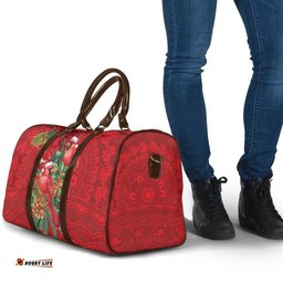 Aussie Red Cardinal Travel Bag Aboriginal Inspired Christmas LT9