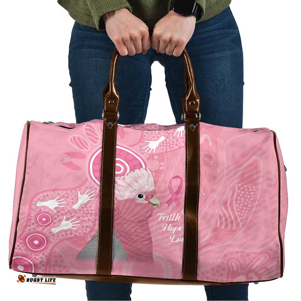 Australia Breast Cancer Awareness Travel Bag Galah Faith Hope Love Pink Month LT14