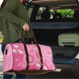 Australia Breast Cancer Awareness Travel Bag Pink Ribbon Manta Ray Aboriginal Art LT14