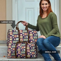 Aussie Birds Christmas La La Land Travel Bag Navy Blue Vintage Stamp Edition LT9
