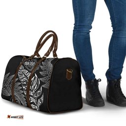 Aotearoa Personalized Lawn Bowls Maori Travel Bag New Zealand Black Tribal Silver Fern LT7
