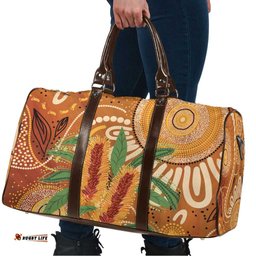 Australia Bottlebrush Travel Bag Callistemon Aussie Native Flowers Indigenous Art LT14