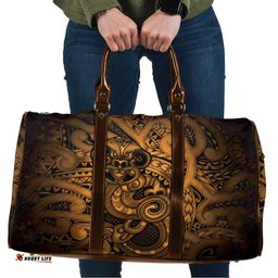 Aotearoa Maori Hei Tiki Travel Bag Koura Kowhaiwhai Puhoro Motif LT9