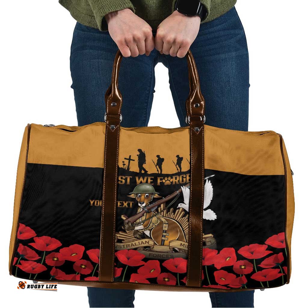 Australia ANZAC Day Personalised Travel Bag Honouring The Animals That Served LT9