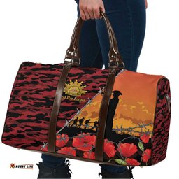 ANZAC Lest We Forget Travel Bag Australian Army Poppy Tribute LT15