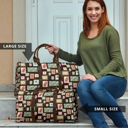 Aussie Birds Christmas La La Land Travel Bag Black Vintage Stamp Edition LT9