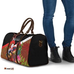 Aotearoa Toitu Te Tiriti Travel Bag Waitangi-Honour The Treaty NZ Tuatara and Plants LT03