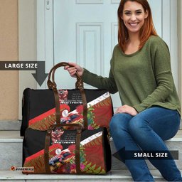 Aotearoa Toitu Te Tiriti Travel Bag Waitangi-Honour The Treaty NZ Tuatara and Plants LT03