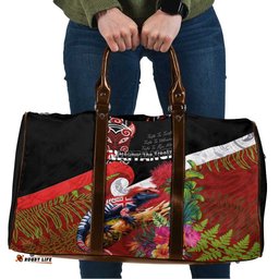 Aotearoa Toitu Te Tiriti Travel Bag Waitangi-Honour The Treaty NZ Tuatara and Plants LT03