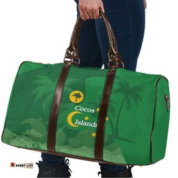 Australia Cocos Keeling Islands Travel Bag Southern Cross Palm Tree Pattern LT14