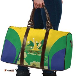 Australia Christmas Island Travel Bag Golden Bosun Abutilon listeri With Map LT14