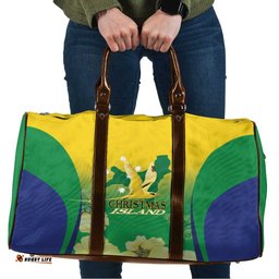 Australia Christmas Island Travel Bag Golden Bosun Abutilon listeri With Map LT14