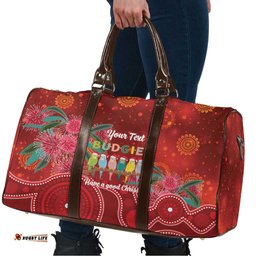 Australia Budgerigar Christmas Personalised Travel Bag Budgies Hakea Have A Good Chrissie LT14