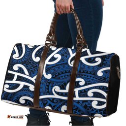 Aotearoa Maori Kowhaiwhai Travel Bag Kikorangi Puhoro and Patiki LT9