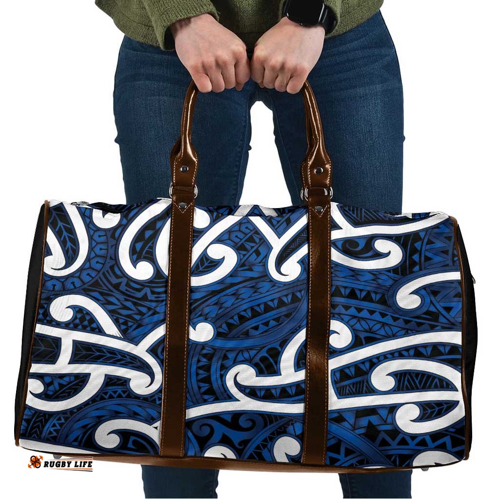 Aotearoa Maori Kowhaiwhai Travel Bag Kikorangi Puhoro and Patiki LT9