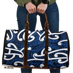 Aotearoa Maori Kowhaiwhai Travel Bag Kikorangi Puhoro and Patiki LT9