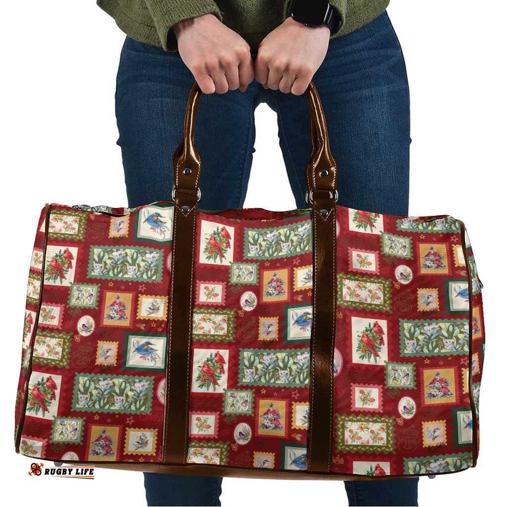 Aussie Birds Christmas La La Land Travel Bag Red Vintage Stamp Edition LT9
