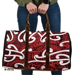 Aotearoa Maori Kowhaiwhai Travel Bag Whero Puhoro and Patiki LT9