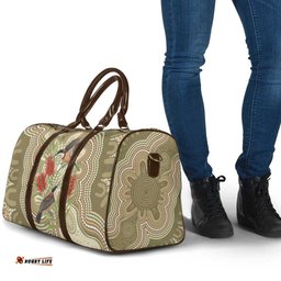 Australia Eastern Spinebill Travel Bag Aussie Honeyeater Bottlebrush Indigenous Art LT14