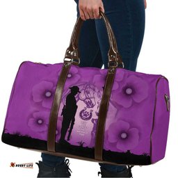 Australia Animals ANZAC Day Travel Bag Lest We Forget The Animals Too Purple Poppy LT14