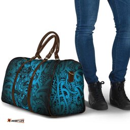 Aotearoa Maori Hei Tiki Travel Bag Kikorangi Kowhaiwhai Puhoro Motif LT9