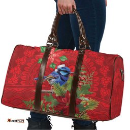 Aussie Superb Fairywren Bird Travel Bag Aboriginal Inspired Christmas LT9