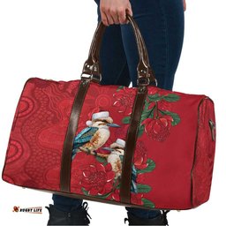 Aussie Kokaburra Waratah Christmas Travel Bag Aboriginal Dots Painting LT9