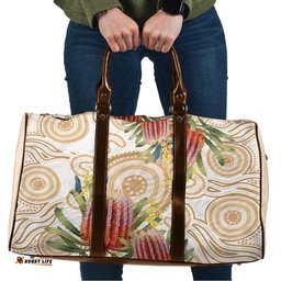 Australia Banksia Travel Bag Aussie Native Flowers Indigenous Art LT14
