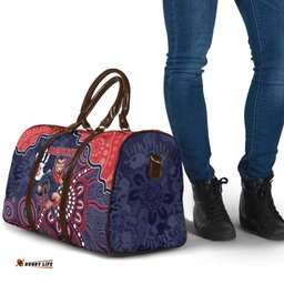Demons Football Travel Bag Aboriginal Dot Art Pattern DT05