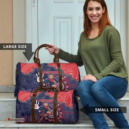 Demons Football Travel Bag Aboriginal Dot Art Pattern DT05
