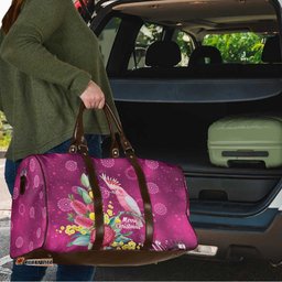 Australia Pink Cockatoo Christmas Travel Bag Aussie Native Flowers Merry Xmas - Pink LT14