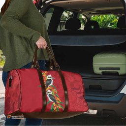 Aussie Kokaburra Golden Wattle Christmas Travel Bag Aboriginal Dots Painting Red Motif LT9