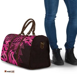 Humpback Whale Matariki New Zealand Travel Bag NZ Maori Paikea Poutama Luxury Pink LT14