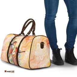 Australia Flame Robin Travel Bag Petroica Phoenicea Banksia Indigenous Art LT14