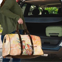 Australia Flame Robin Travel Bag Petroica Phoenicea Banksia Indigenous Art LT14
