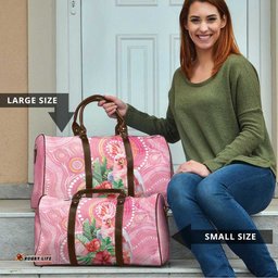 Breast Cancer Pink Cockatoo Travel Bag Australia Indigenous Watercolor Glaze LT7