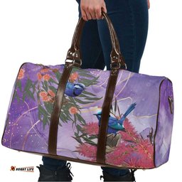 Australia Splendid Fairy Wren on Eucalyptus Travel Bag Epilepsy Awareness LT7