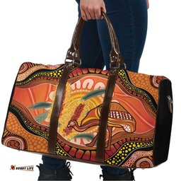 Indigenous Emu Australia Travel Bag Australian Bottlebrushes Aboriginal Art Proud LT14
