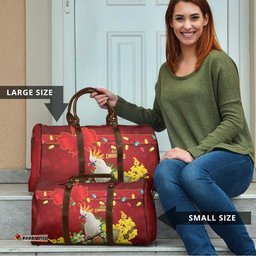 Australia Sulphur-crested Cockatoo Christmas Travel Bag Aussie Native Flowers Merry Xmas LT14