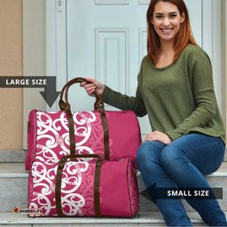 Breast Cancer Awareness Maori Travel Bag Koru Kowhaiwhai LT7