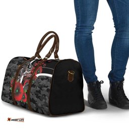 Collingwood Magpies ANZAC Personalised Travel Bag Lest We Forget Poppy Camo LT9