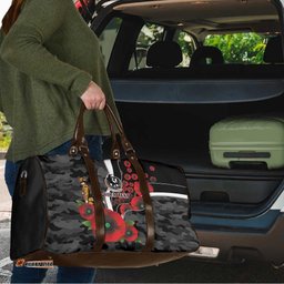 Collingwood Magpies ANZAC Personalised Travel Bag Lest We Forget Poppy Camo LT9